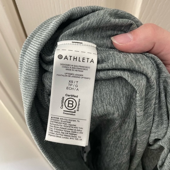 Athleta Uptempo Green Pull On Jogger Sweatpants XS TALL - Picture 7 of 7